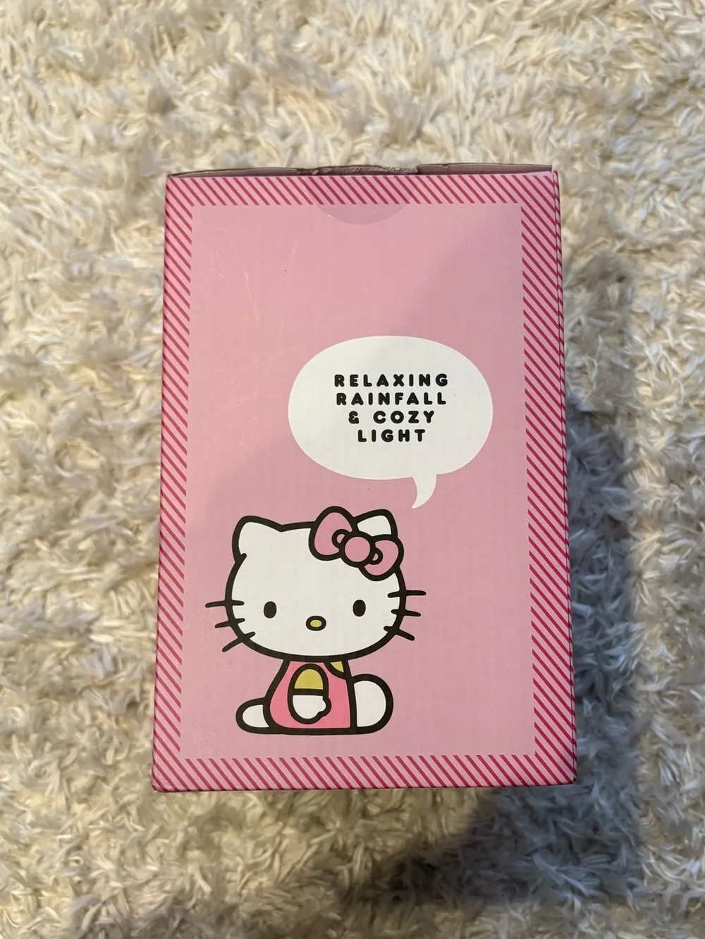 Hello Kitty Pink LED Light Peaceful Raincloud Fountain Toy Ambiance Room Decor